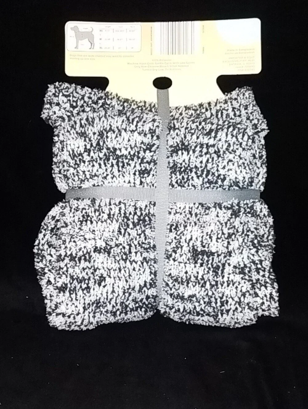 Ultra Cozy Pet Sweater - Black & White